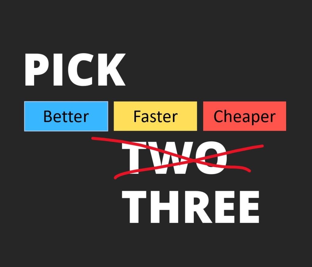 Better, cheaper, faster - you can have all three! - Snap